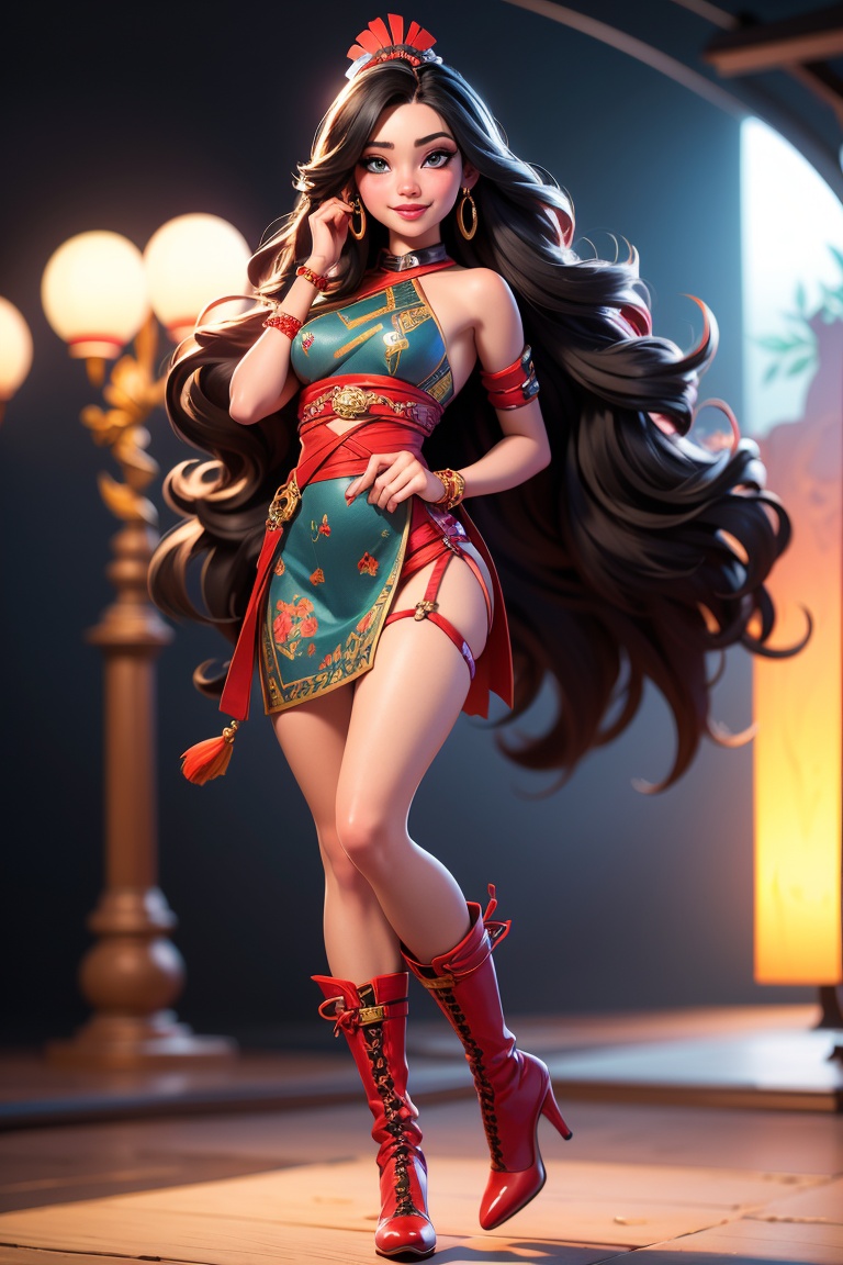 ultra-detailed,  indigenous girl,  red black harness by Ai Art Vision on Tensor.Art