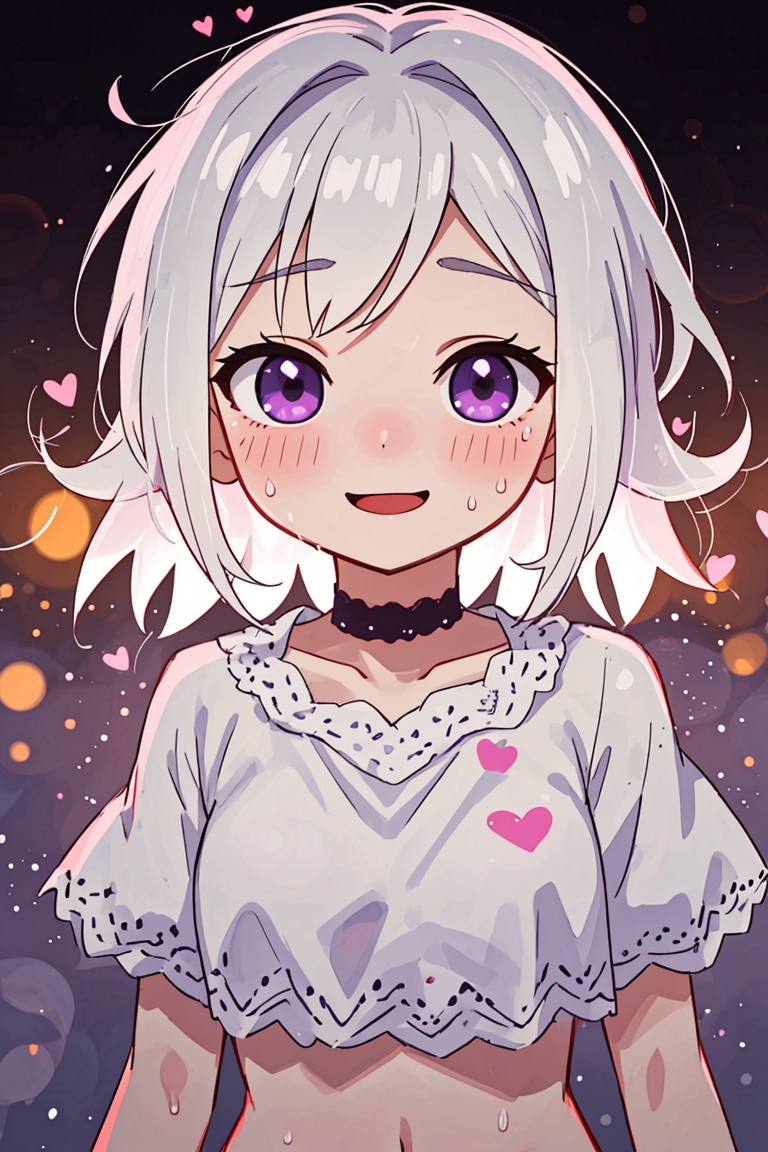 1girl,  white hair,  purple eyes on Tensor.Art