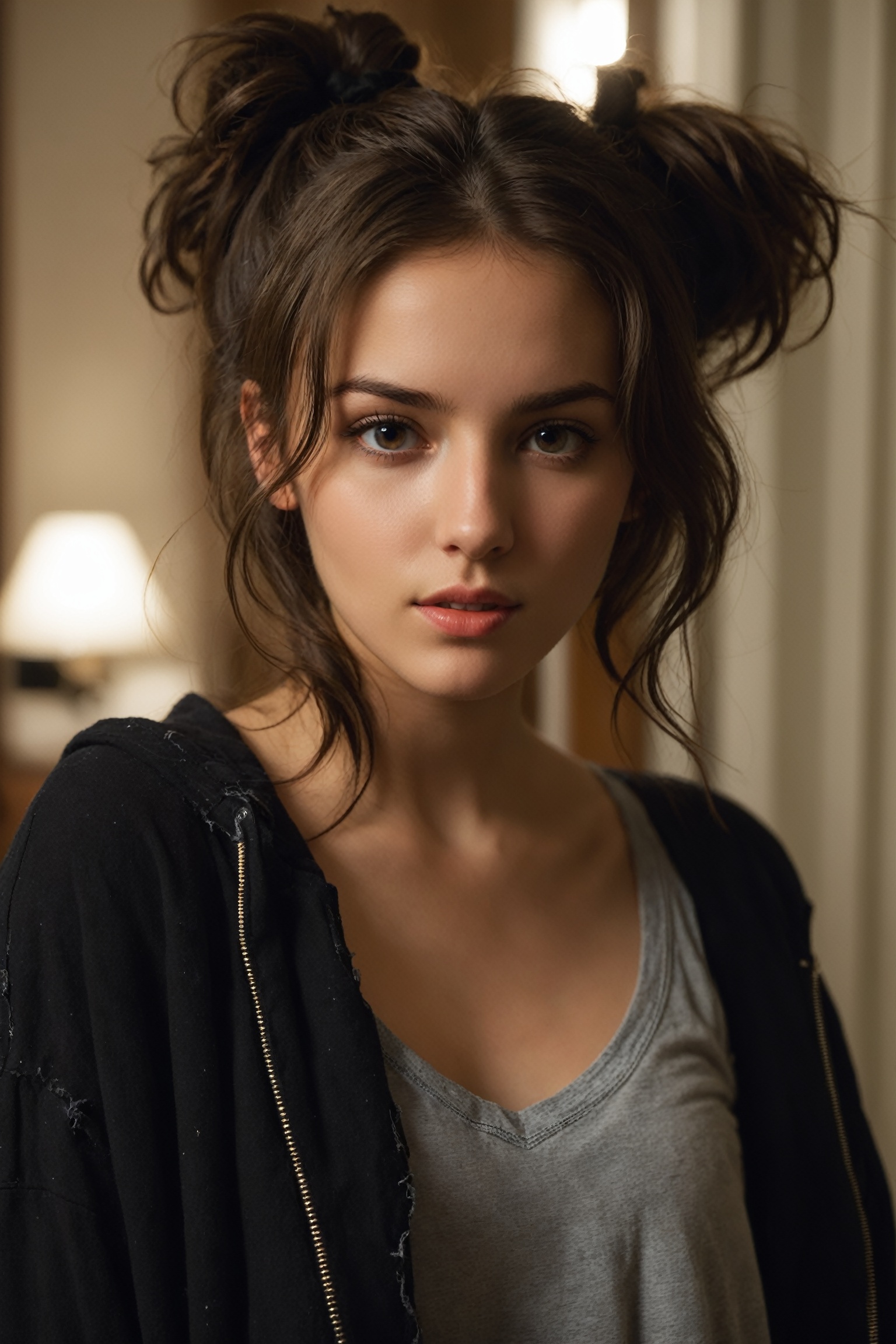 25 yo girl,  brunette,  close-up on Tensor.Art