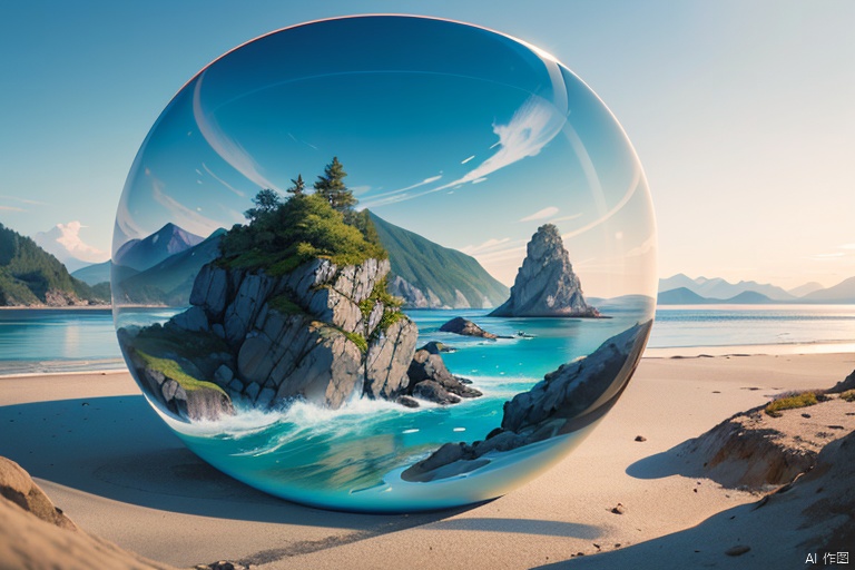 (sea 1.9), (Jet hole blue flame and lightning 1.0), (Adequate sunlight 1.5), (Optical materials 1.0), (Water in glass materials 1.5), (beach 1.9), (wonderland 1.9), Overlooking,,(sea 1),,Representative,boutique, Ultra HD, , reflection, masterpiece, true light and shadow, wide Angle, outdoors, sky, day, , blue sky, (no humans 0.9),nature, scenery, Water, beach, (High Quality), Best Quality, (4K), 8K, Super Detail, (Full Detail), (Masterpiece), (Realistic), Super Detail, (Exquisite Detail), Intricate, Traditional Chinese Ink Painting,Mountain peaks, blue sky, flowing water,Wild goose, Scenery, SDXL, lightning, sea