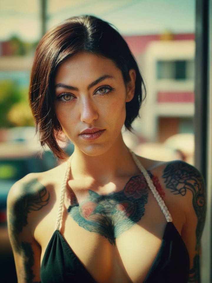 Boudoir Portrait Photo,  yakuza prostitute,  irezumi on Tensor.Art
