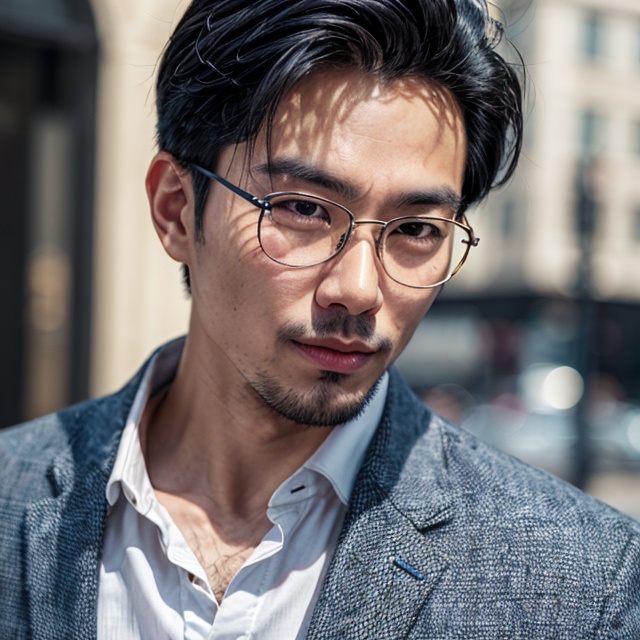 Asian man,  handsome ,  glasses on Tensor.Art