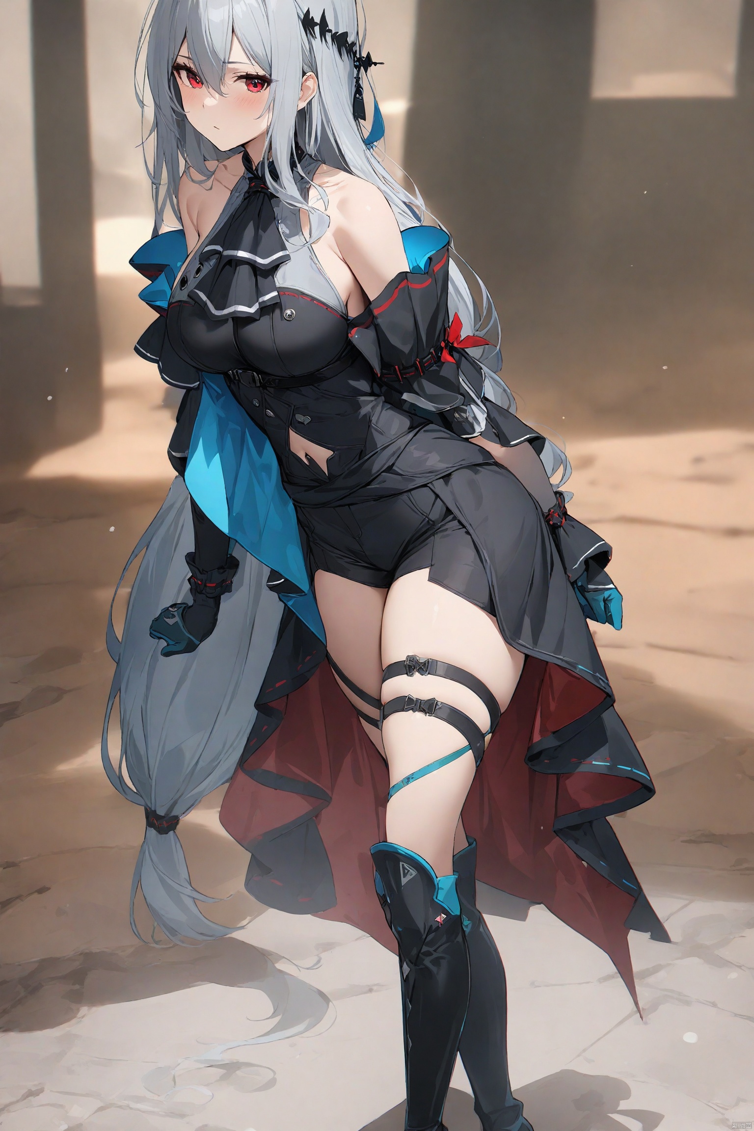1girl,full body,high resolution, masterpiece, best quality, extremely detailed, very aesthetic, Skadi
