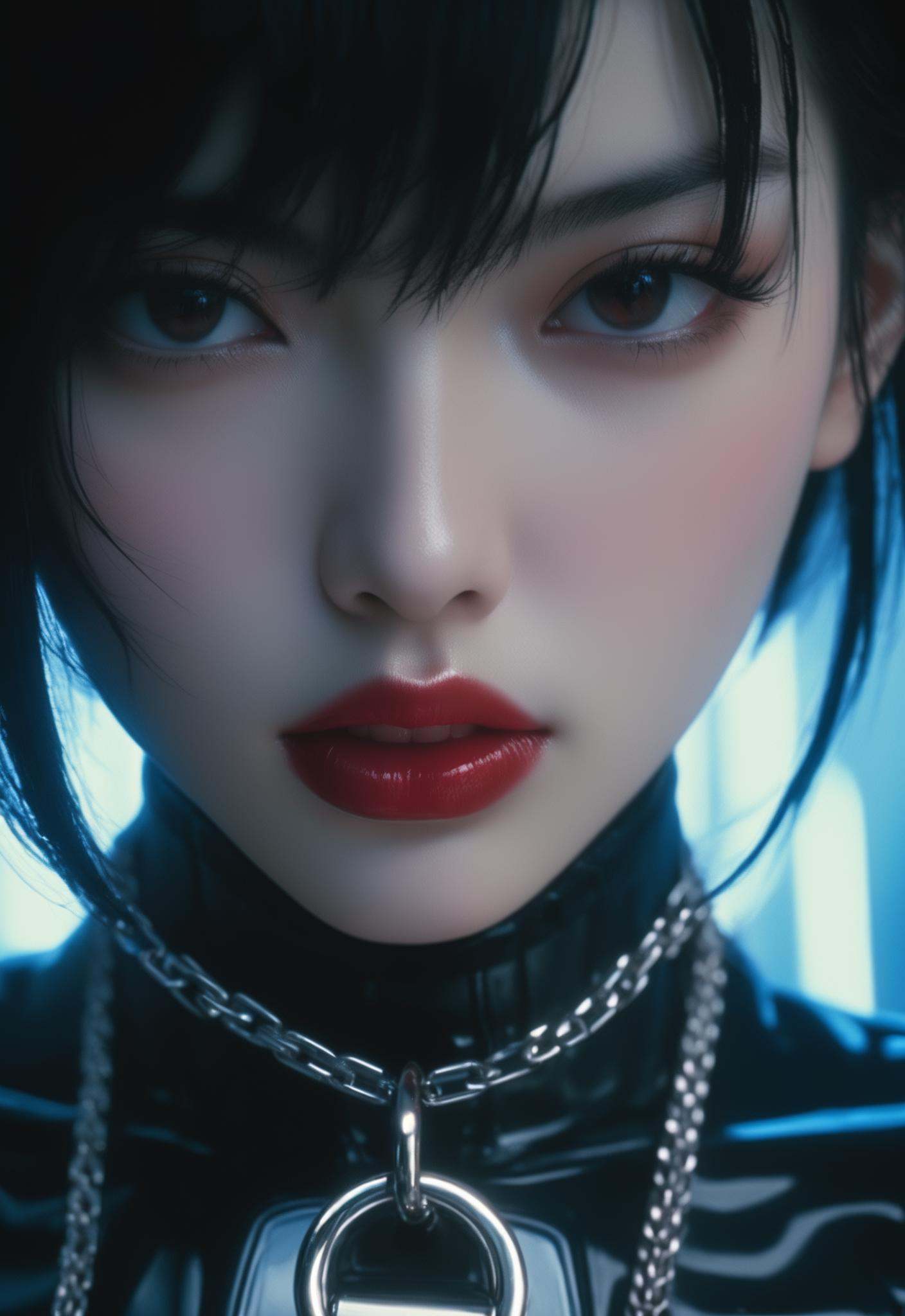 https://s.mj.run/ahq7YcvDHQc https://s.mj.run/gGJI9e6ajfU scene from (akira) [cute thick lips vampire macro shot,  chrome...