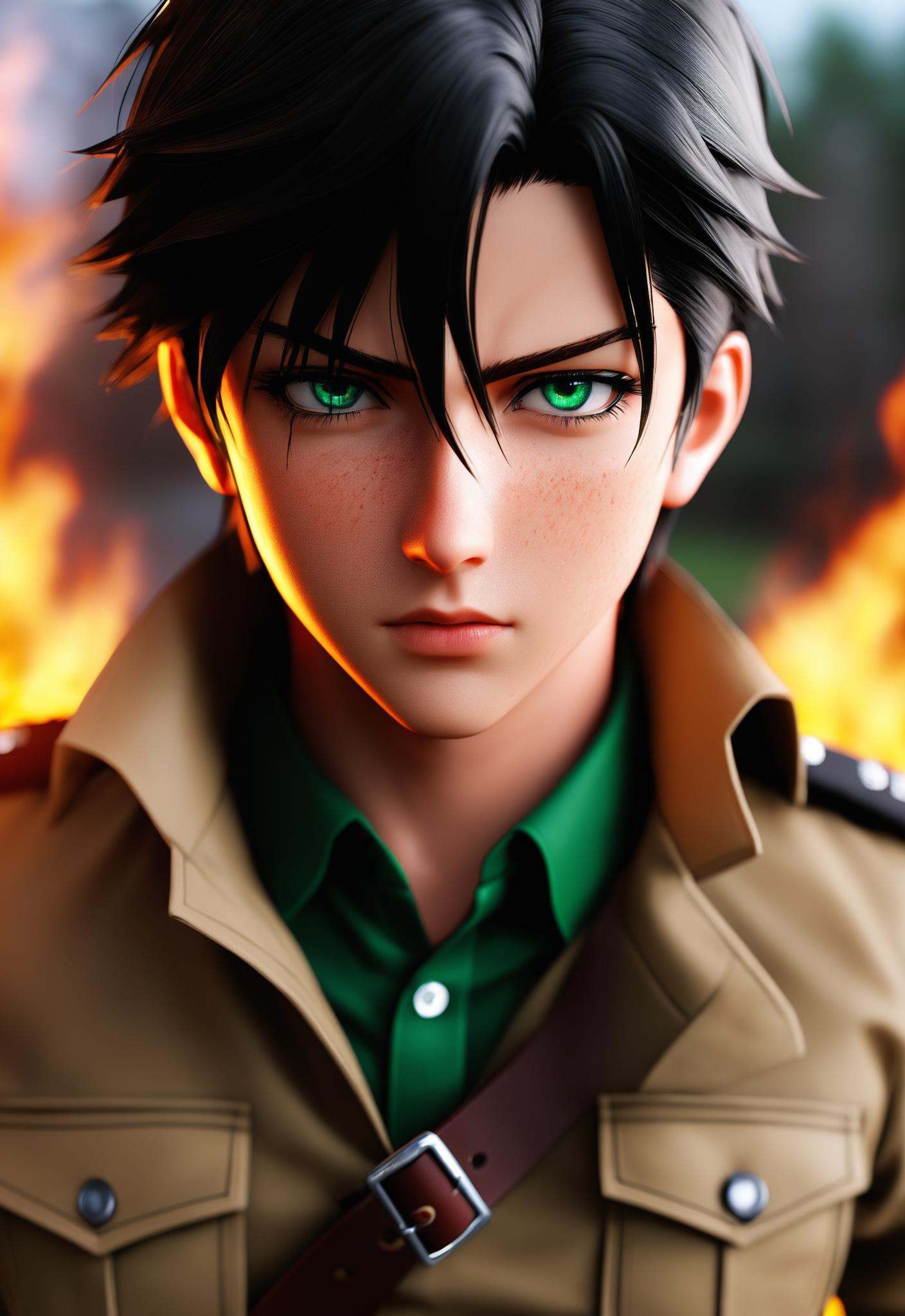 i want the whole image to be created in 3D anime style,  solo,  looking at viewer on Tensor.Art