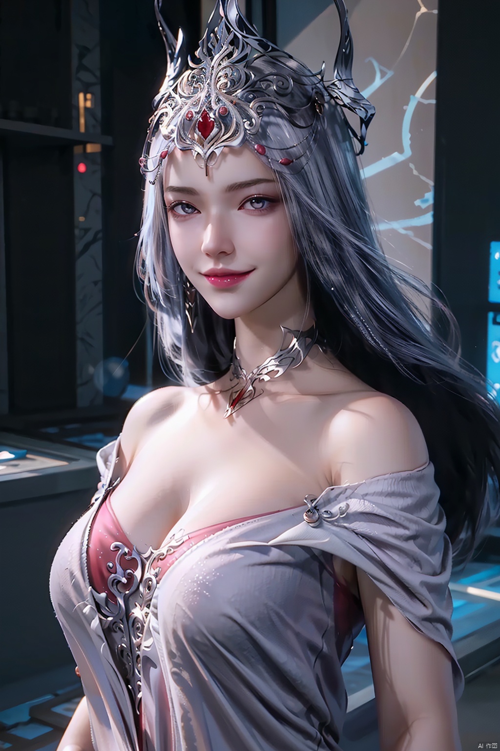  best quality,1girl,masterpiece,light makeup,pink lips,Huge chest,((mature female, milf)),((seductive smile),earrings,White_bathrobe,bare_shoulders, yunxi, Realistic