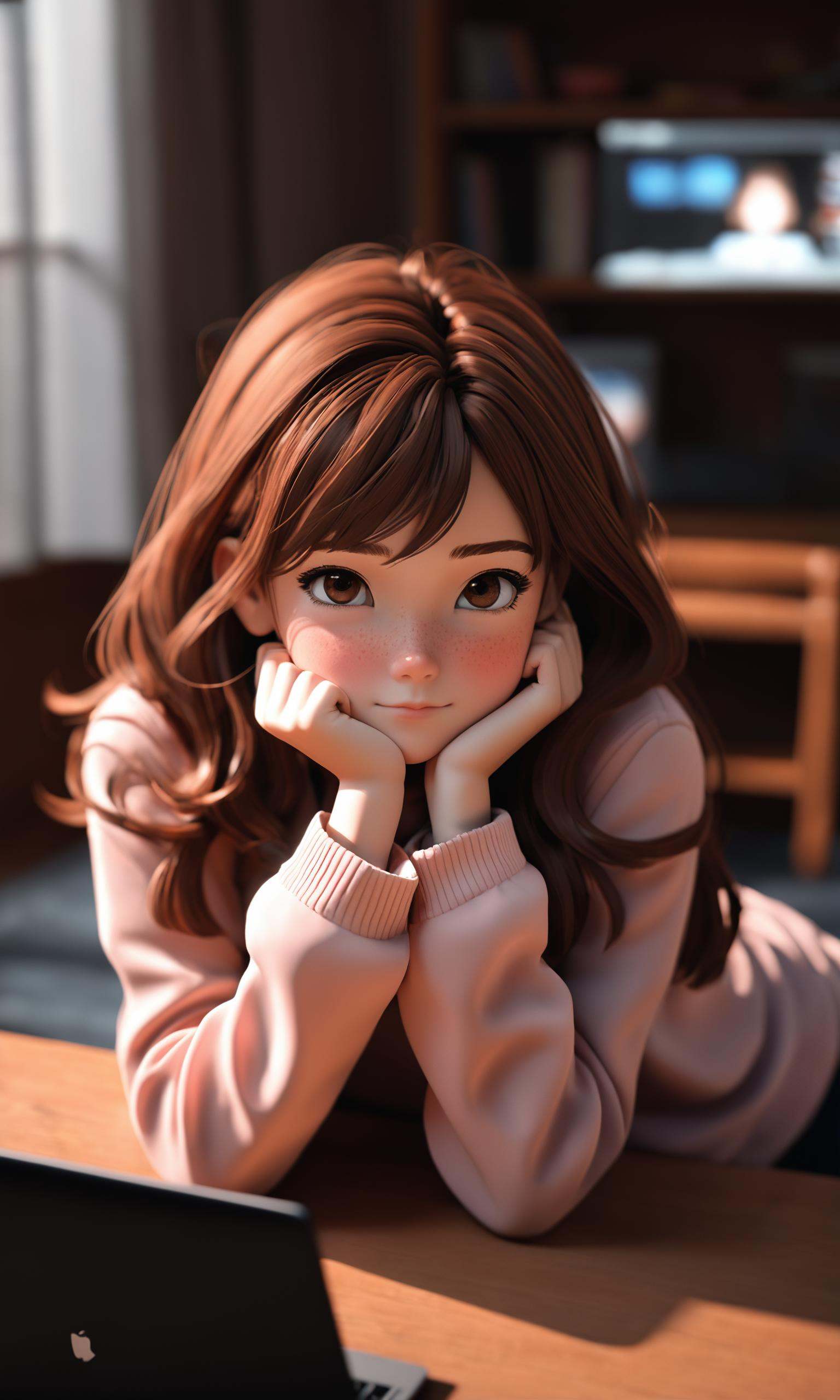 i want the whole image to be created in 3D anime style,  1girl,  solo on Tensor.Art