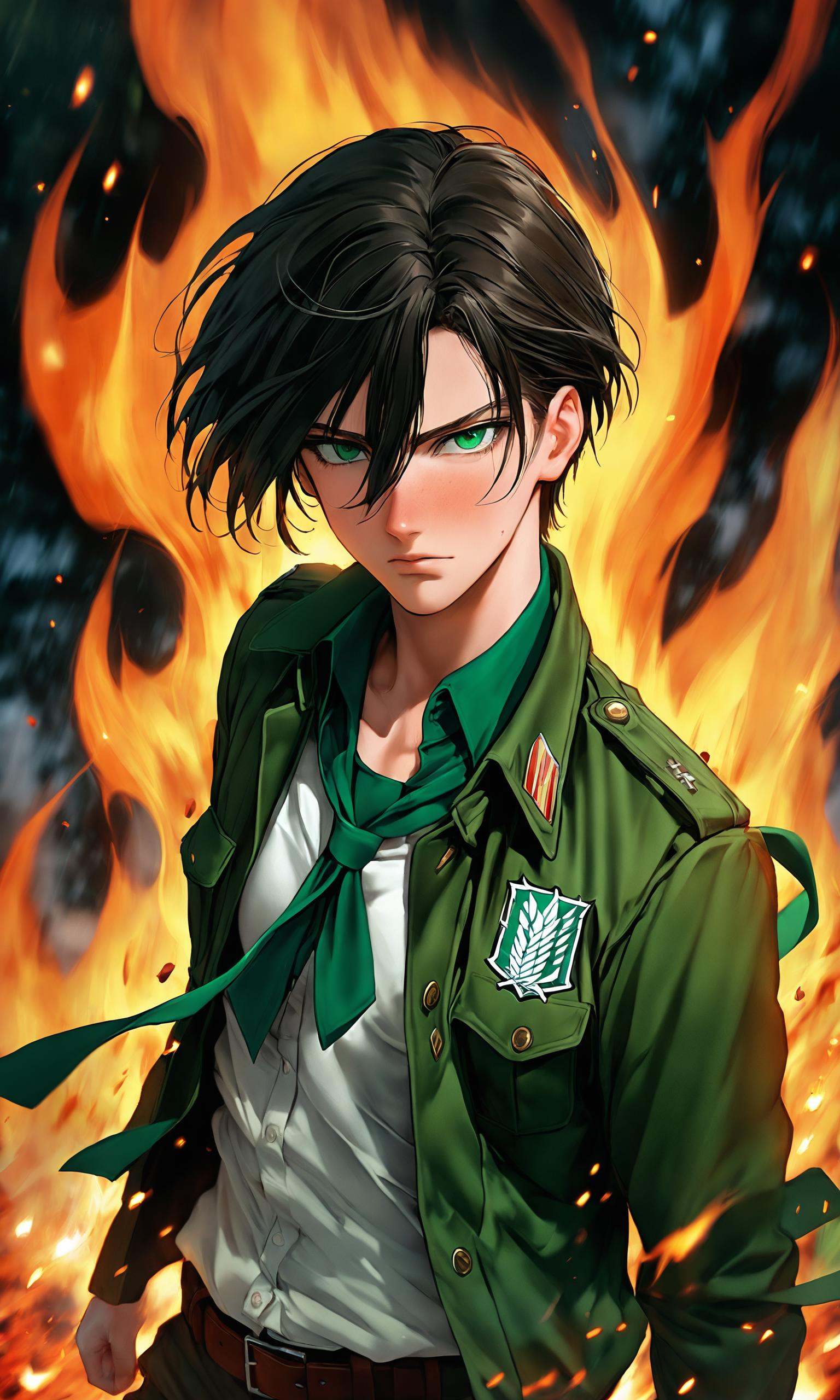 i want the whole image to be created in 3D anime style,  solo,  looking at viewer on Tensor.Art