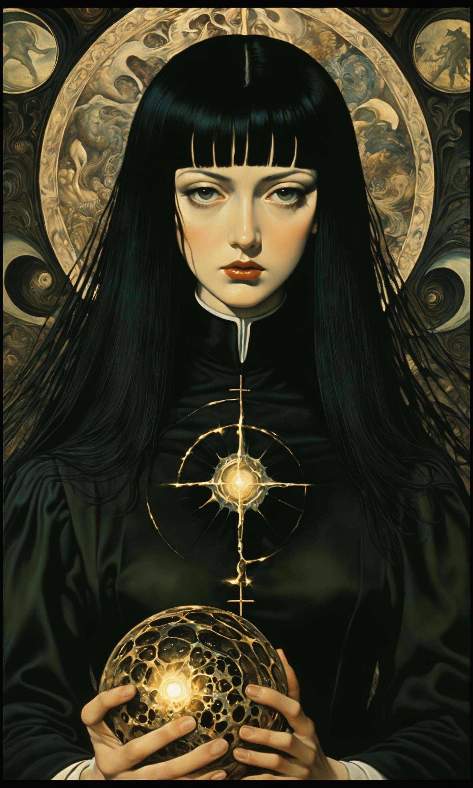 Dvd screengrab,  from 1985 dark fantasy film,  vintage style art on Tensor.Art