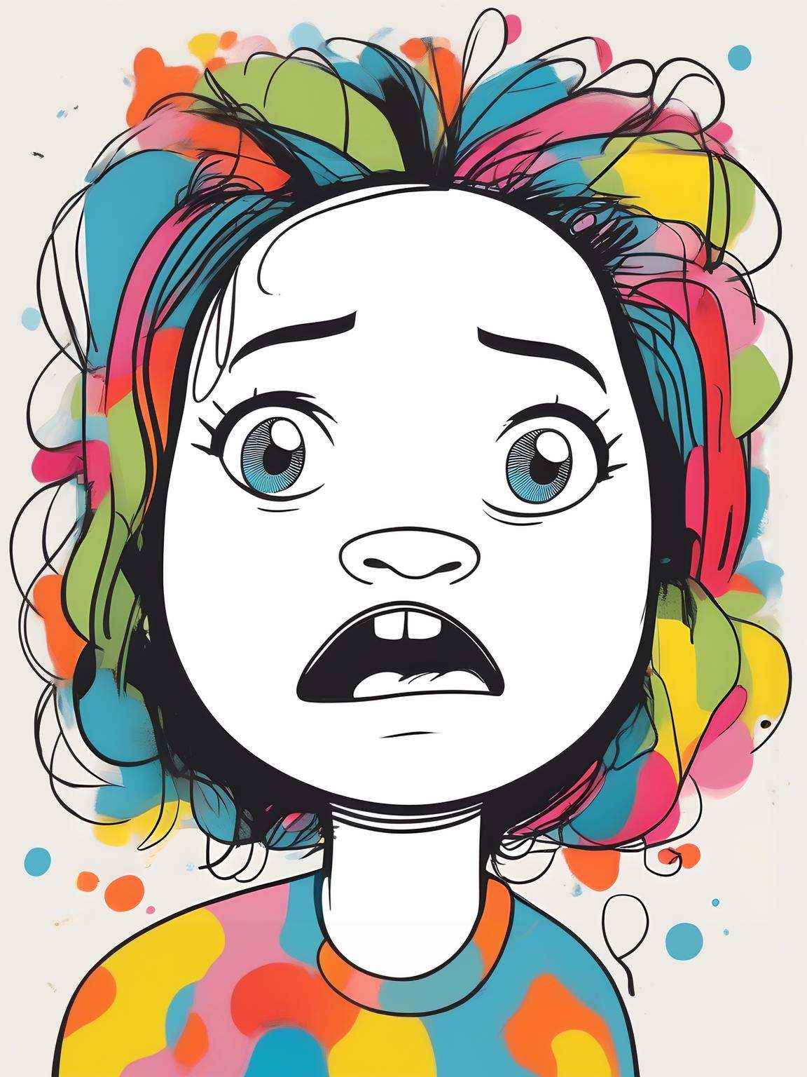 Jon Burgerman's style,  simple strokes,  bland caricature on Tensor.Art