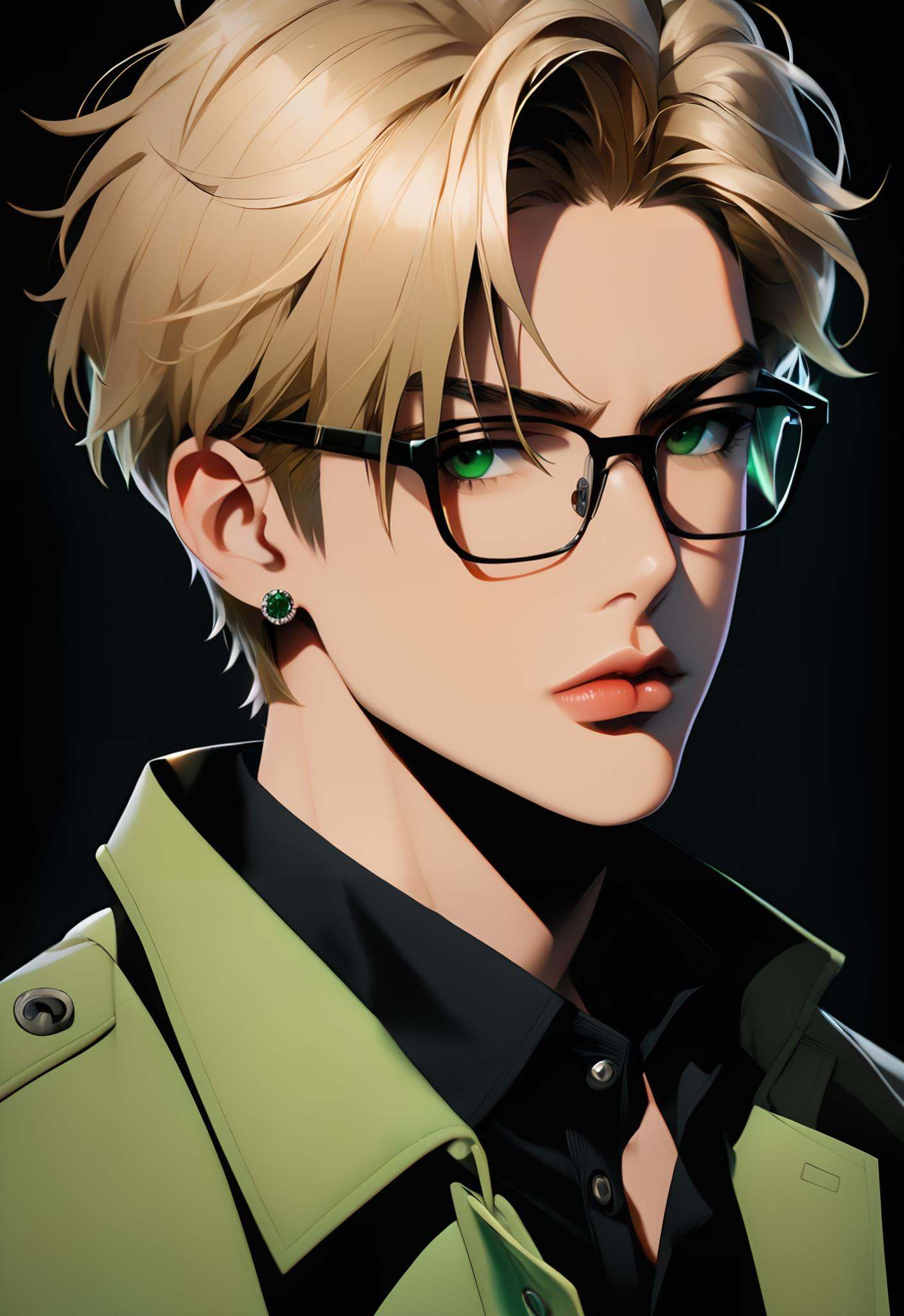 solo,  looking at viewer,  short hair on Tensor.Art