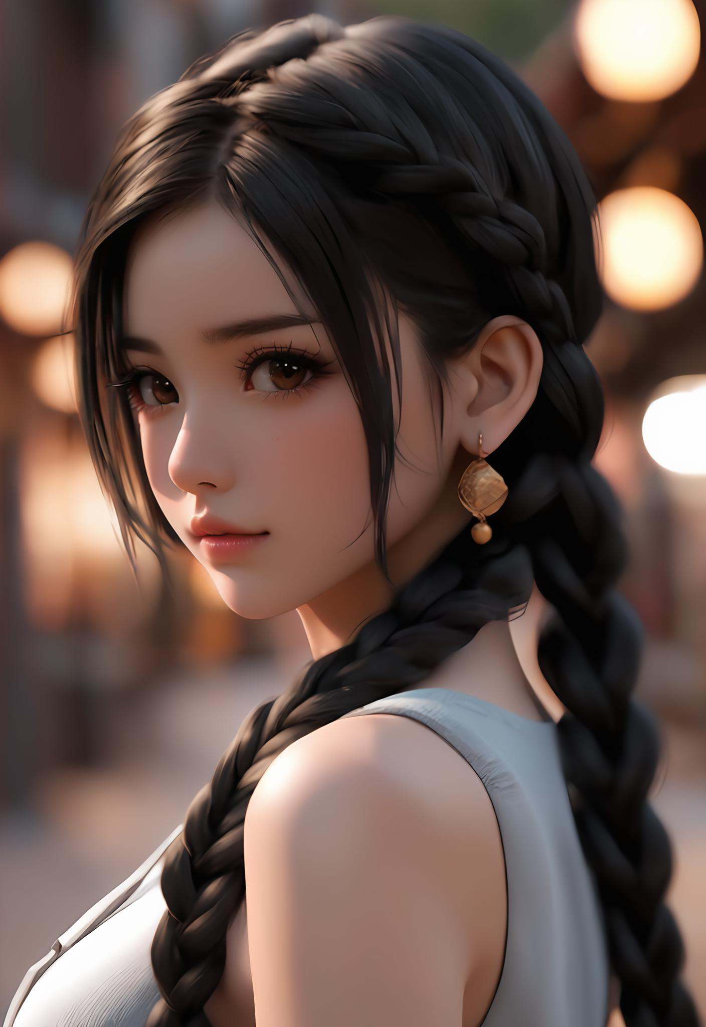 i want the whole image to be created in 3D anime style,  1girl,  solo on Tensor.Art