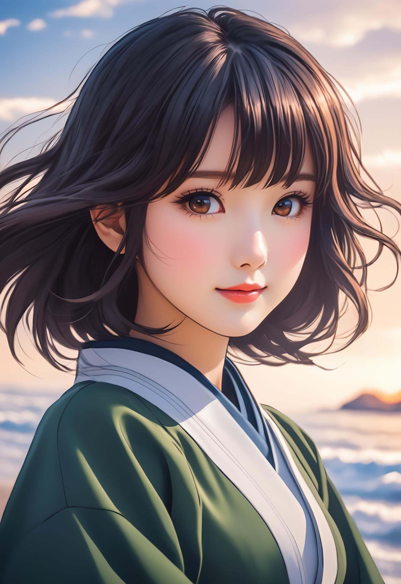 Cute girl in Showa anime style on Tensor.Art
