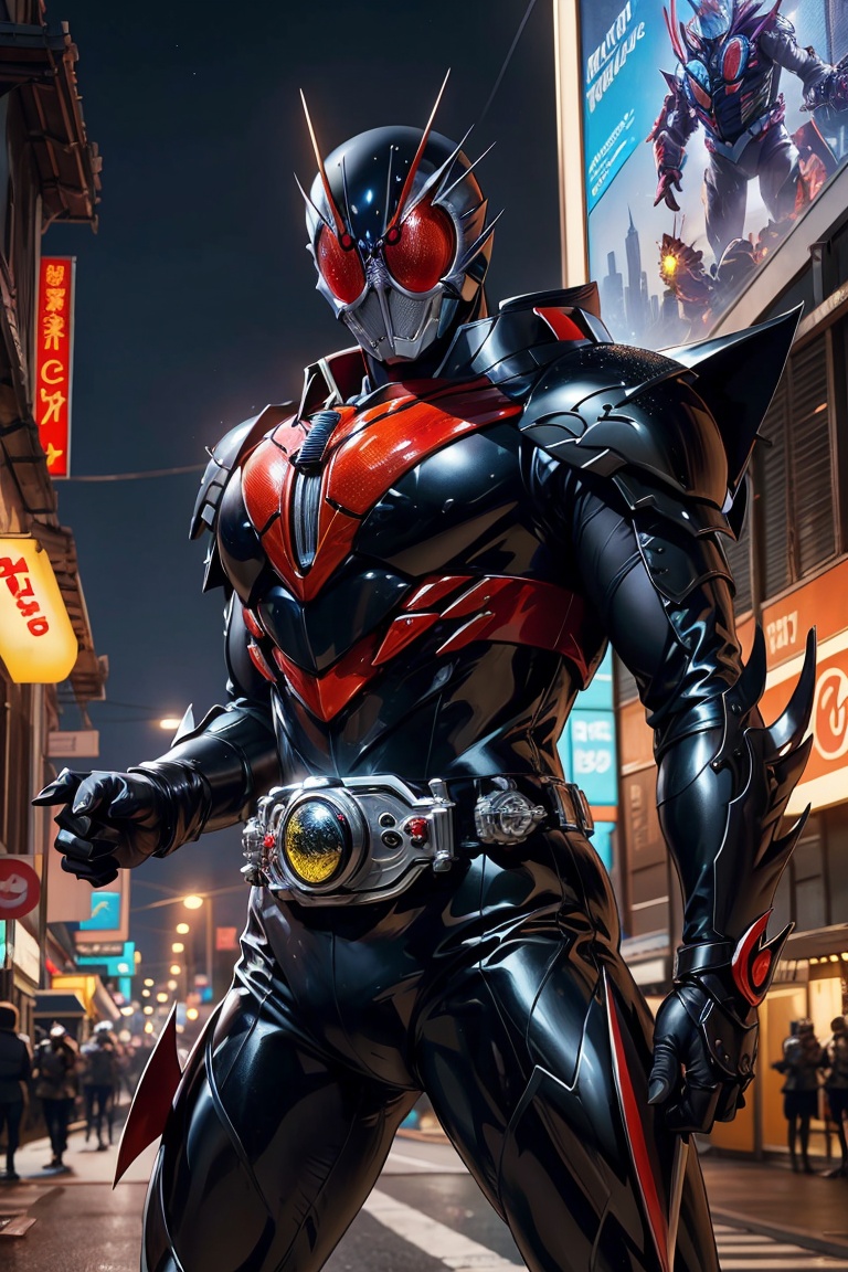 kamenrider,  animal theme,  red color armor on Tensor.Art