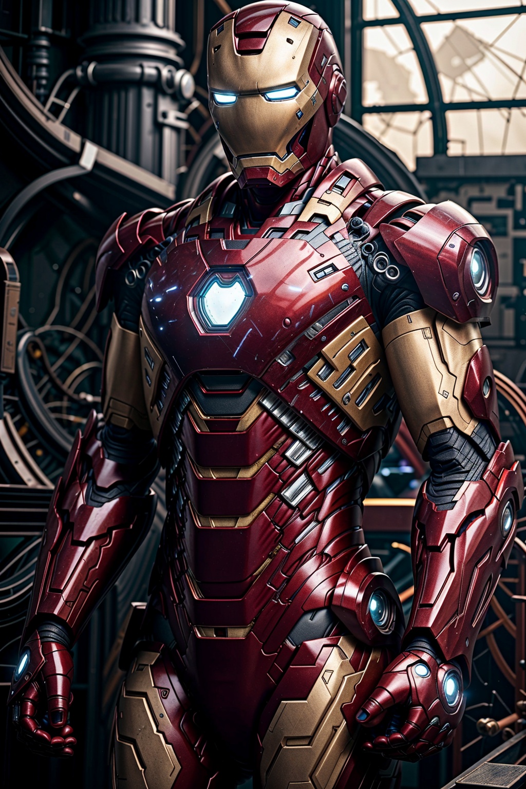 Delve into the intricate world of Iron Man's suits,  exploring not just their powers but also the materials used,  colors...