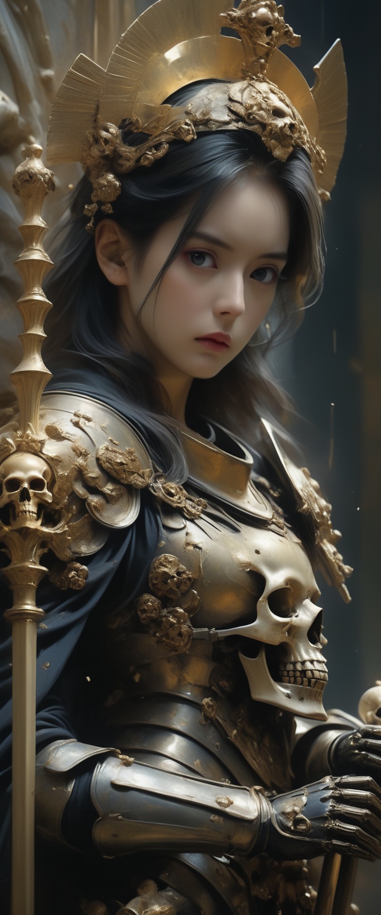 breathtaking ethereal RAW photo of female ((athena,  god with a scepter in from of an altar,  golden armor )) on Tensor.Art