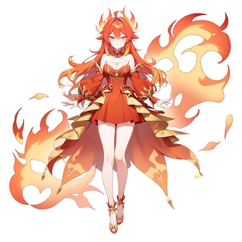1girl,  Lina,  fiery hair on Tensor.Art