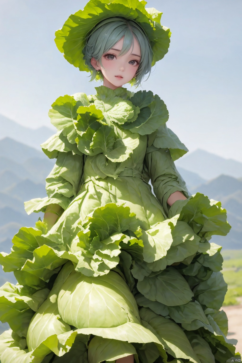  1girl,cabbage_dress