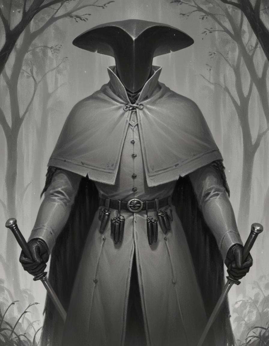 Pop Art style score_9_up,score_8_up,score_7_up,score_6_up,greyscale,dark,chiaroscuro,low-key,solo,gloves,1boy,hat,holding,standing,monochrome,weapon,male focus,belt,holding weapon,coat,capelet,facing viewer,dual wielding,ambiguous gender,cowboy shot,forest,<lora:cultistexl-000005:1>,<lora:zavy-cntrst-sdxl:0.8>,<lora:xl_more_art-full_v1:0.8>, . Bright colors, bold outlines, popular culture themes, ironic or kitsch