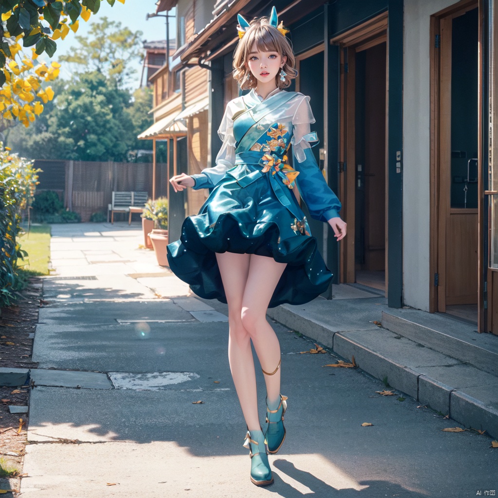  1girl,full body,standing,Fair skin,thin,Tonka,bbx,reality,best quality,masterpiec8K.HDR. highresabsurdres:1.2,Kodak portra 400,blurrybokeh:1.2,lens flare,(vibrant color:1.2)