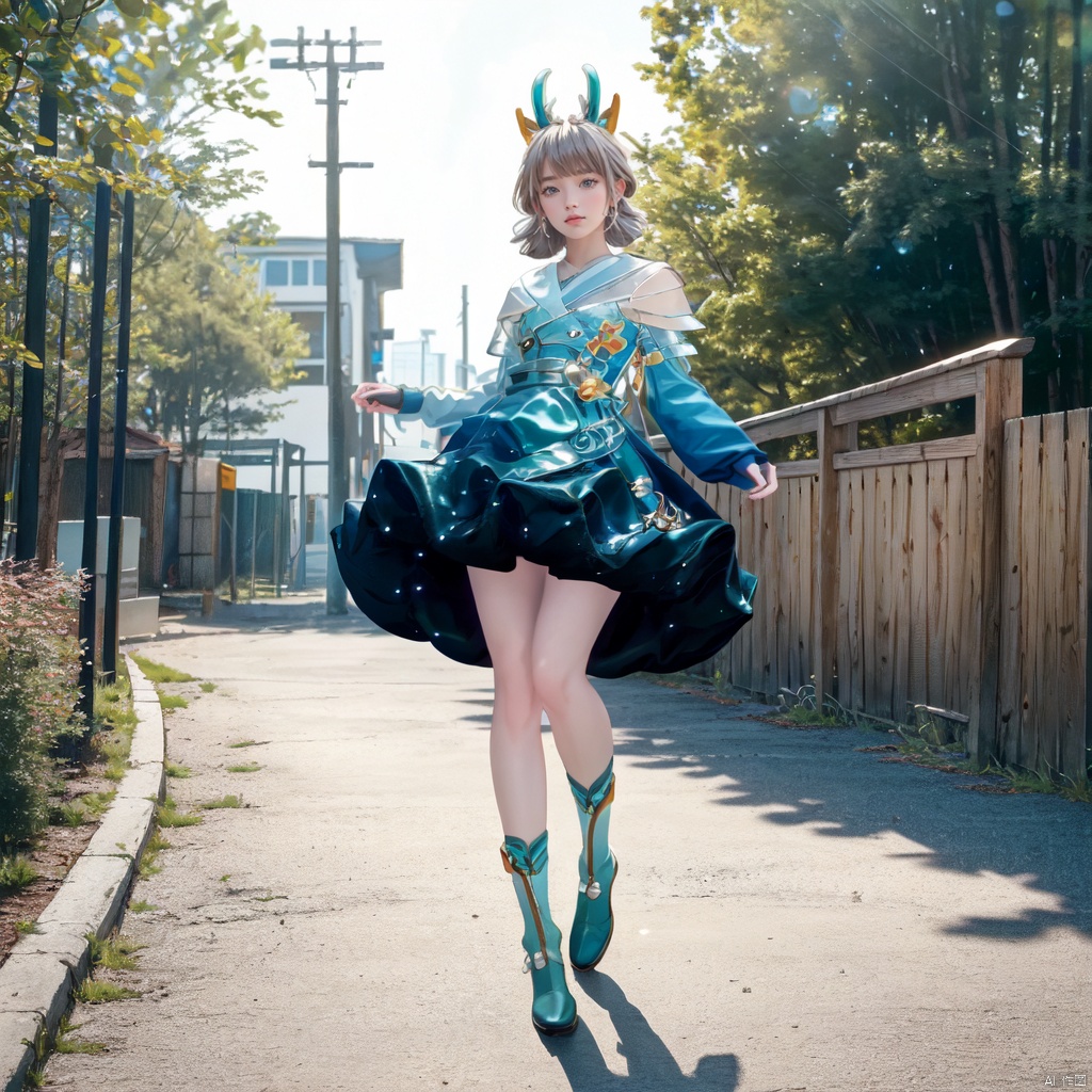  1girl,full body,standing,Fair skin,thin,Tonka,bbx,reality,best quality,masterpiec8K.HDR. highresabsurdres:1.2,Kodak portra 400,blurrybokeh:1.2,lens flare,(vibrant color:1.2)