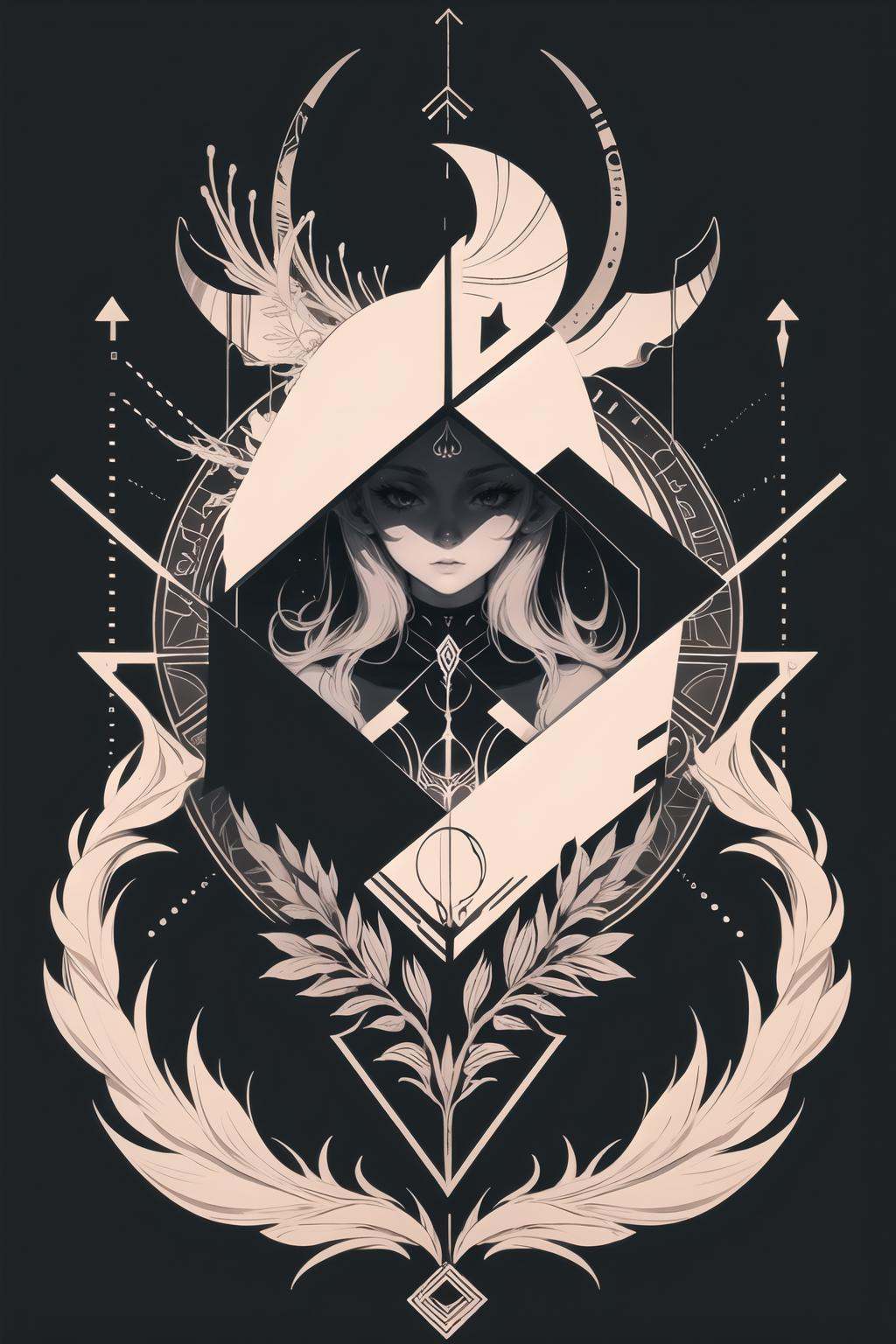 wrenchgeometricgalore,  1girl,  black background on Tensor.Art
