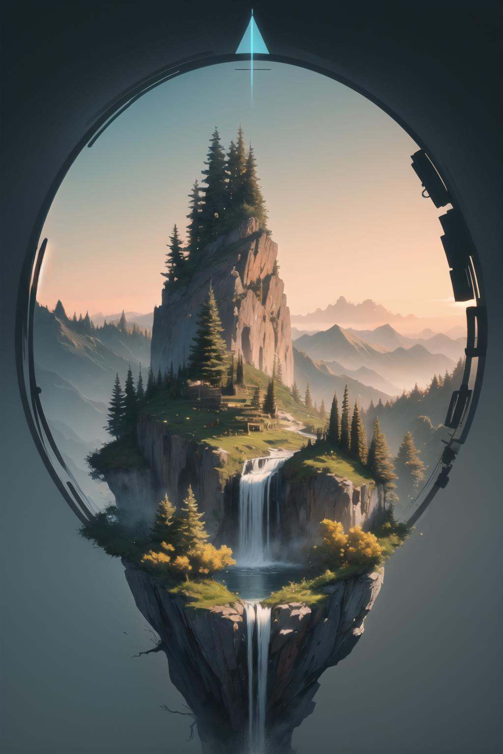 wrenchgeometricgalore,  geometric pattern,  waterfall on Tensor.Art