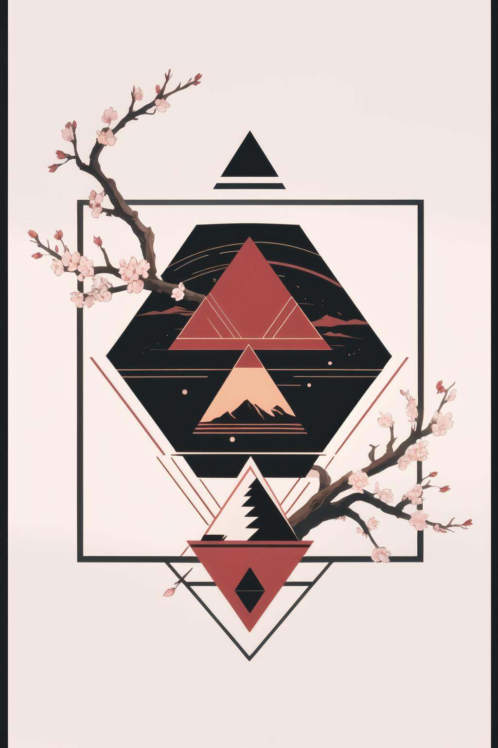wrenchgeometricgalore,  geometric pattern,  waterfall on Tensor.Art