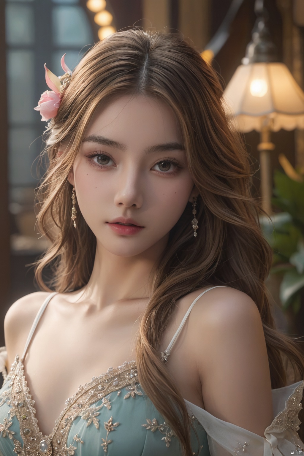  hubg_beauty_girl,
(one cute Extremely beautiful girl:1.2), (best quality, masterpiece:1.3), 8k, RAW, dalcefo, high resolution illustration, coloful, intricate details,cinematic light,