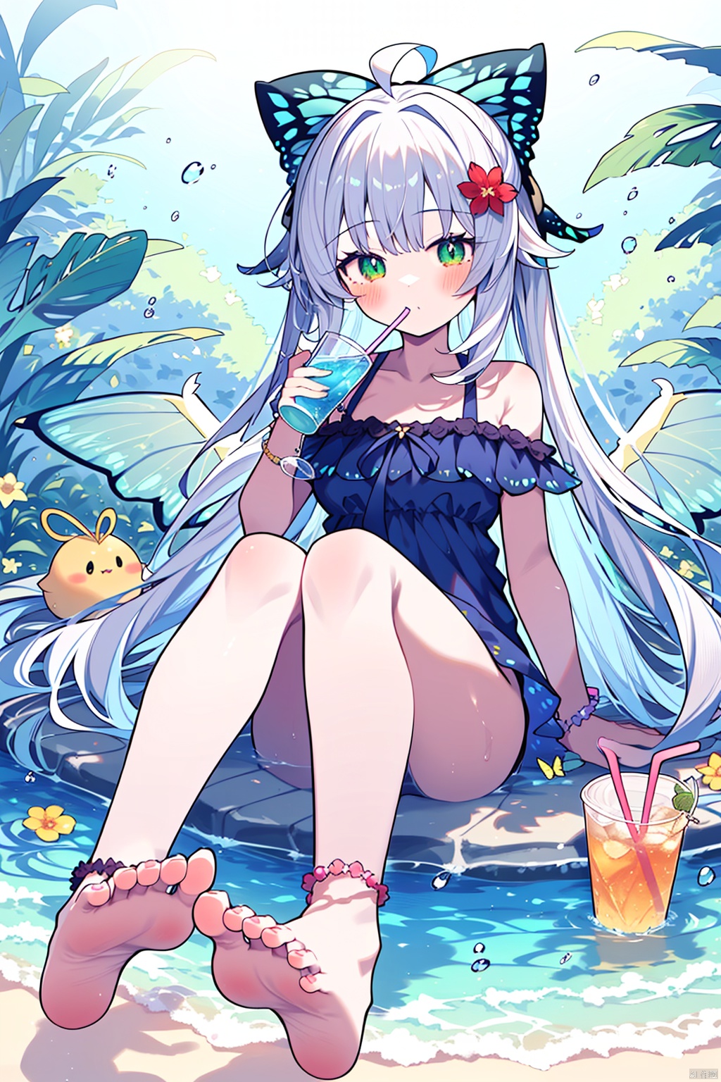 1girl,  solo,  flower on Tensor.Art