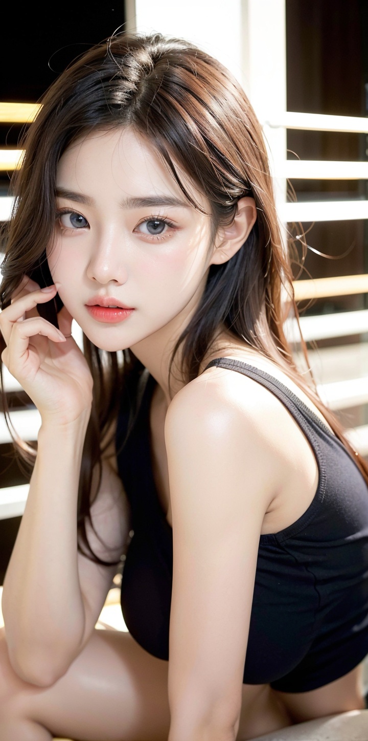 1 girl,  detailed face,  a woman with long black hair on Tensor.Art