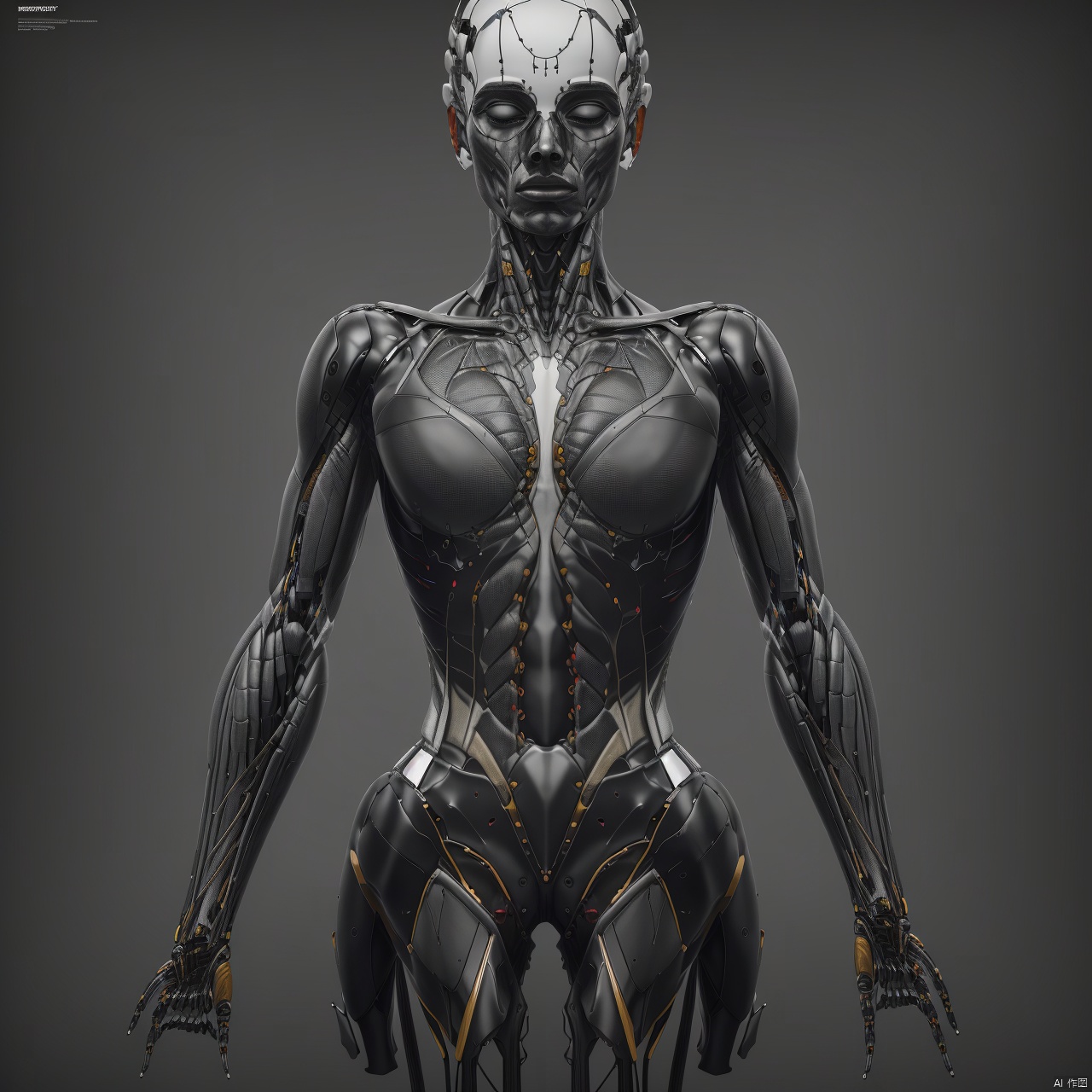  A robot, minimalist styling, industrial design, human-like, exoskeleton, transparent, grey background,, inhuman, robot, mecha, science fiction, realistic, non-human robots,bodysuit