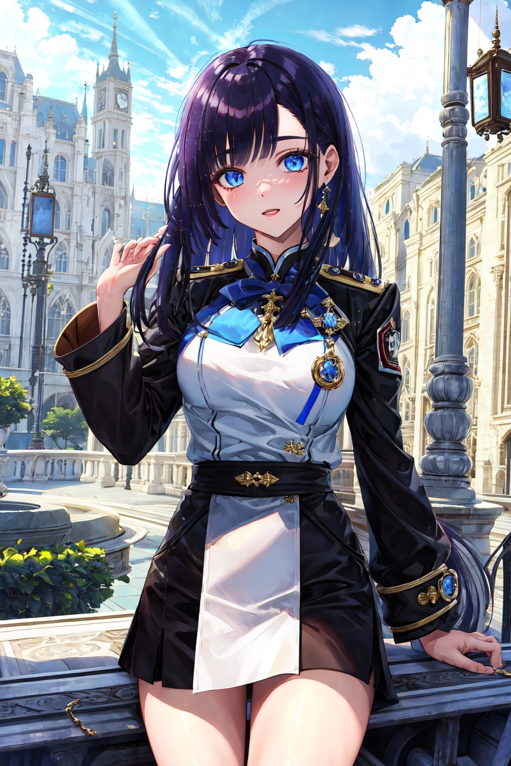 1girl,  solo,  white_uniform on Tensor.Art