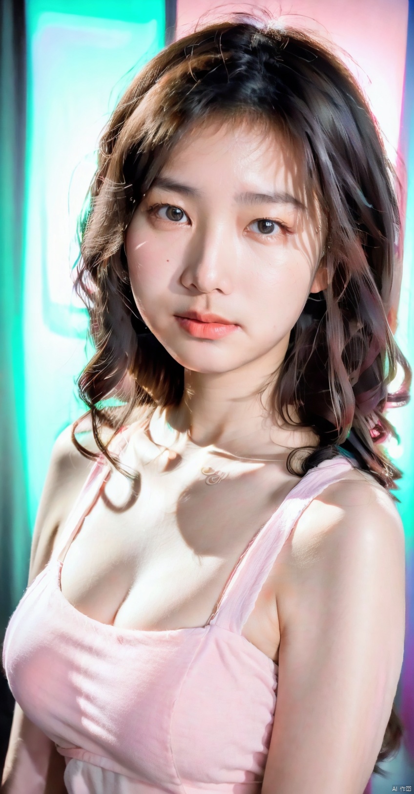 1girl,  pastel colored soft lights, on Tensor.Art