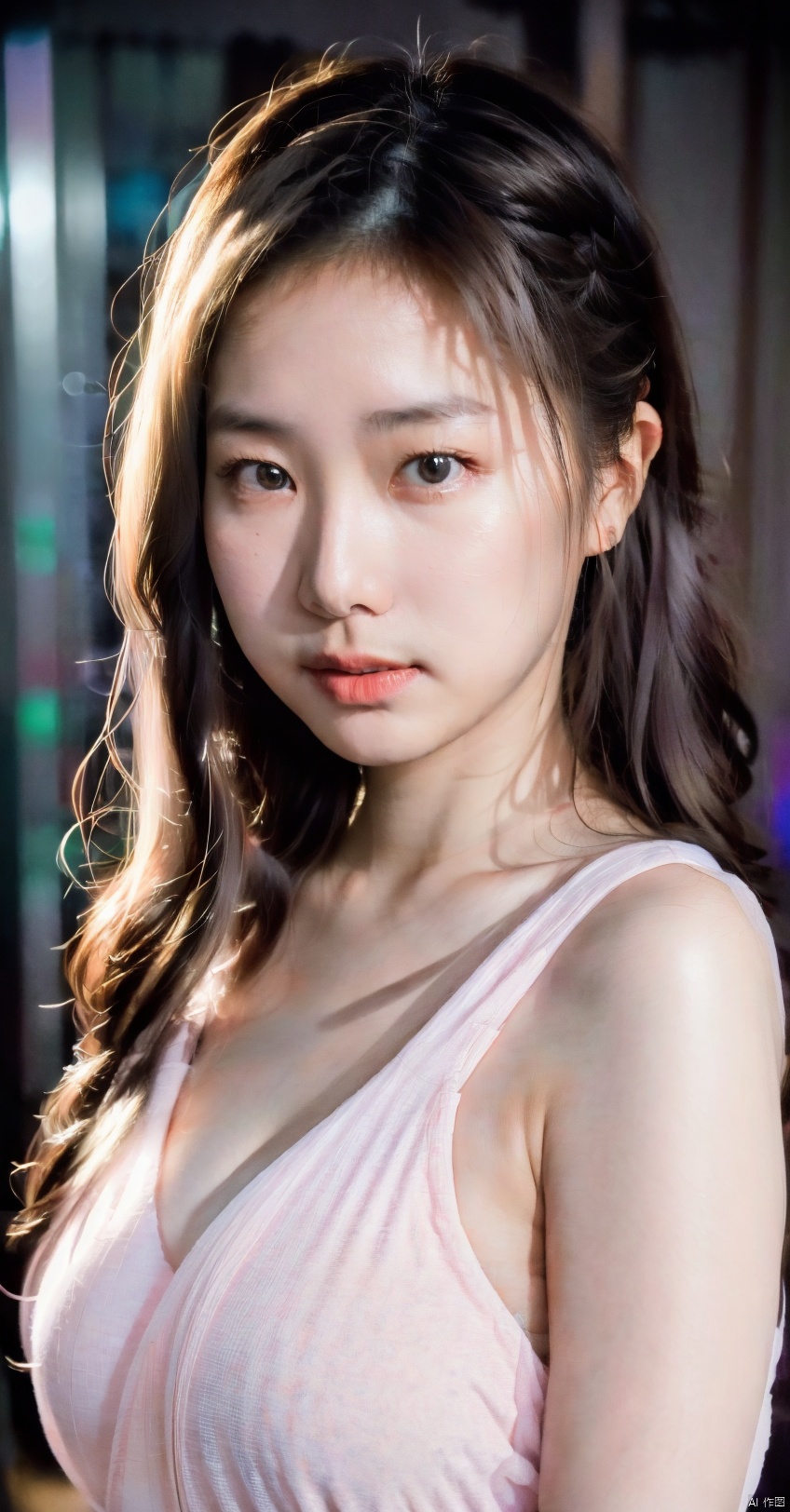 1girl,  pastel colored soft lights, on Tensor.Art