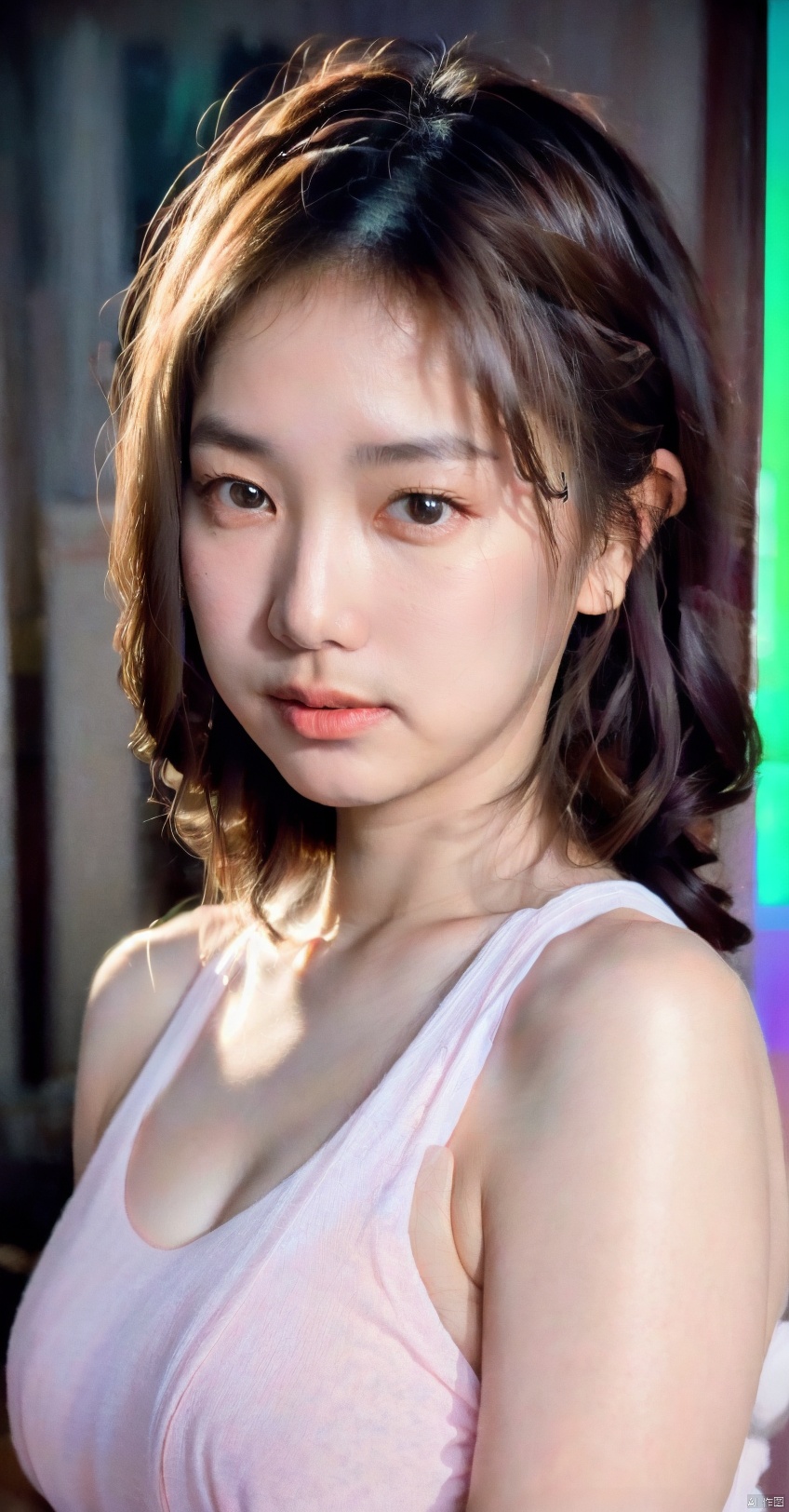 1girl,  pastel colored soft lights, on Tensor.Art