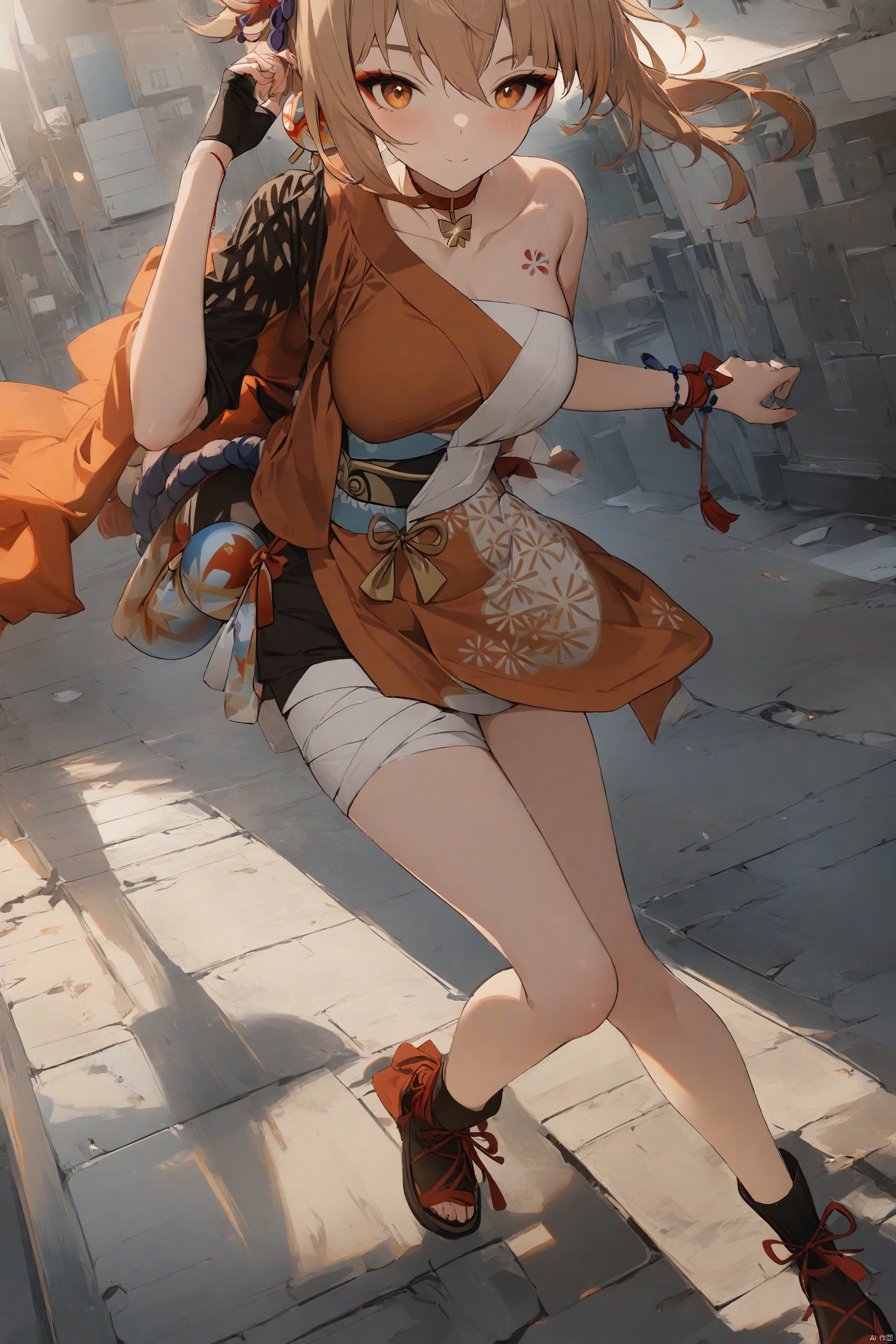 1girl,full body,high resolution, masterpiece, best quality, extremely detailed, very aesthetic, Yoimiya