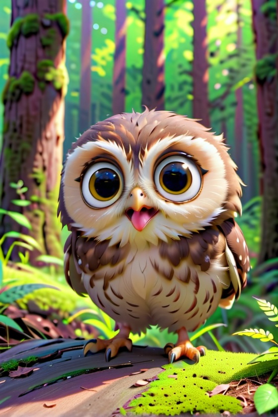 little owl,  cute,  adorable on Tensor.Art
