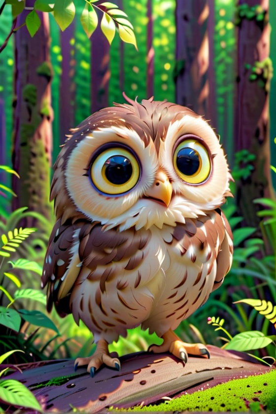 little owl,  cute,  adorable on Tensor.Art