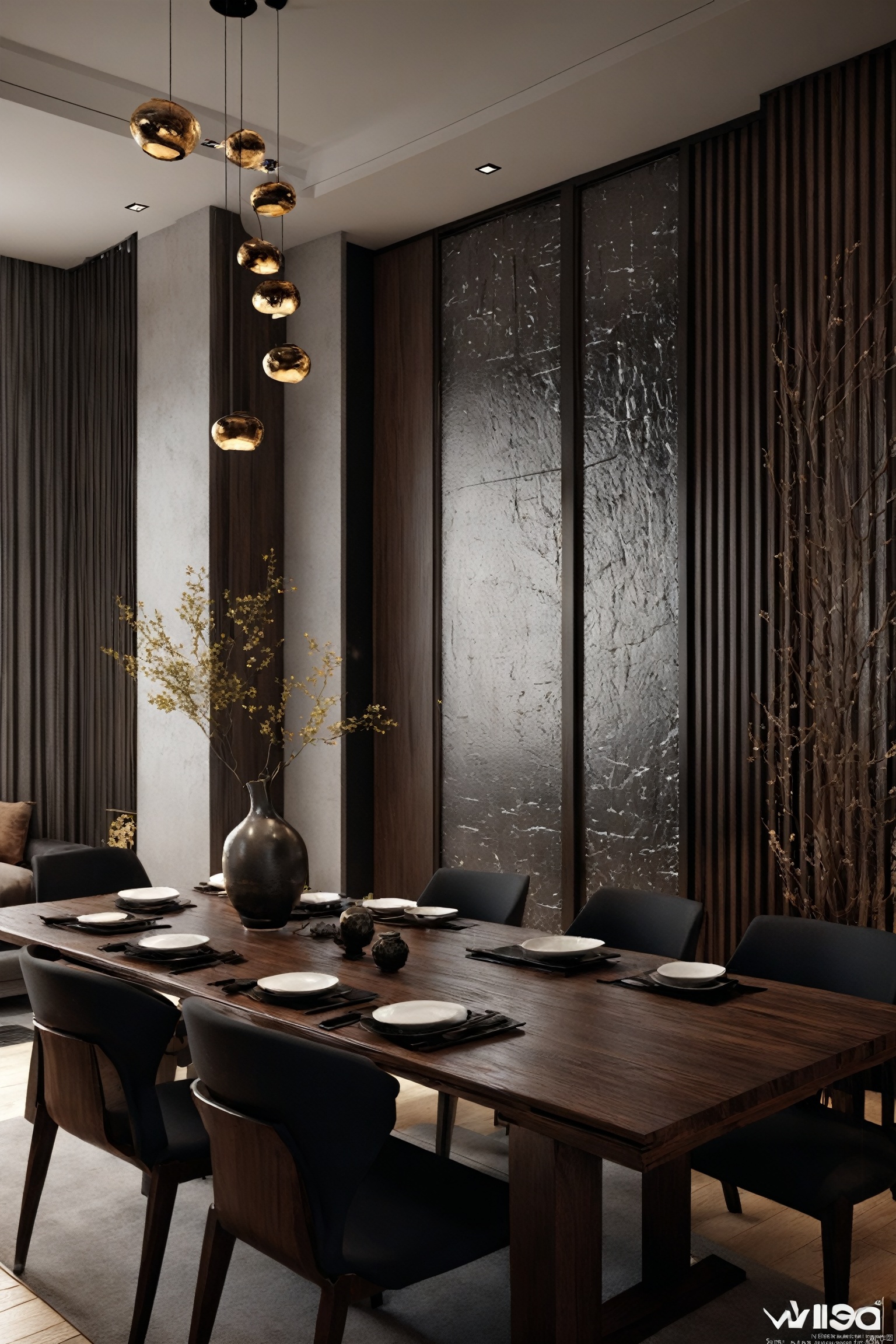  zen,There is a table in the room with a lamp on it, 3ds max+vray, building visualization, black vertical Flat noodles wood, octane rendering h 1024, vray 4k rendering, key lighting: peugeot onyx, vue rendering, building finishes, high-resolution movie rendering 100k, volume lighting - h 7 6 8, 8k renderer, super realistic renderer vrray, v-ray 8k uhd, Asian interior decoration Chinese traditional texture, vray render 4k, Lumion pro rendering, Vray tracing,high detail,extremely detailed, best quality, masterpiece, high resolution, Photorealism, Hyperrealistic, Realistic, 8Kcorona render, octane render, 3ds maxzen,