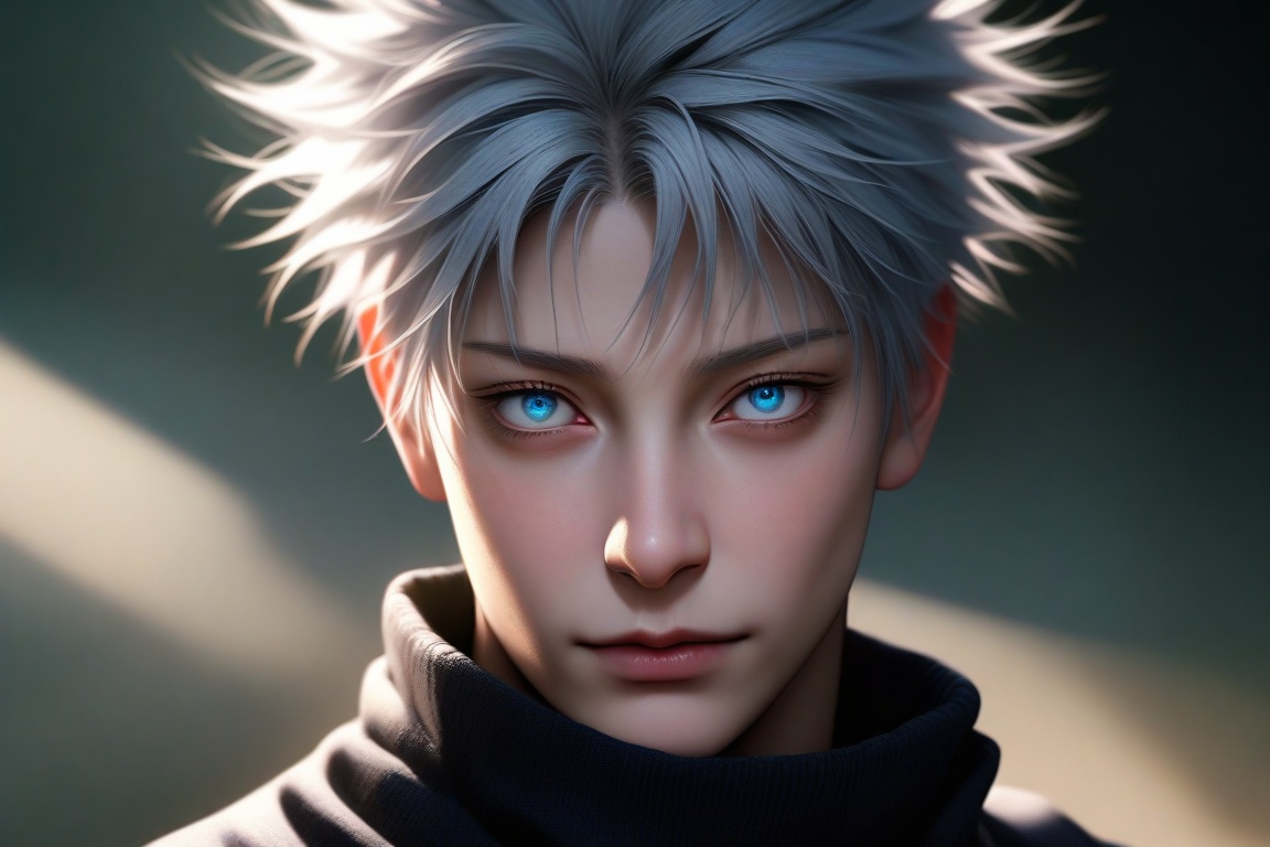 semi realistic anime,  gojou satoru,  \(jujutsu kaisen\) on Tensor.Art