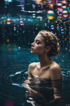  parameterscinematic photo Colorful colors,surrounded by water bubbles,oil paintings painted in anime style,Dark and Moody photo by Elizabeth Gadd,shadows,cinematic,a sense of scale and narrative,ethereal scenes,peaceful solitude,stunning contrasts and shadow,introspection,gorgeous [Sasha Luss|Natalia Vodianova],cute,alluring,seductive,8k,Photography,super detailed,hyper realistic,masterpiece,Depth of field,Bright color,Super lightsensation,Caustic, . 35mm photograph, film, bokeh, professional, 4k, highly detailed