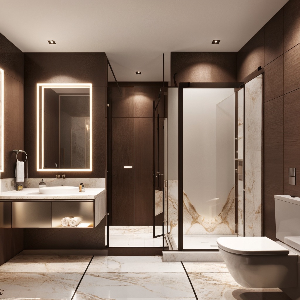Luxury interior,  interior,  bathroom by Architech1904 on Tensor.Art