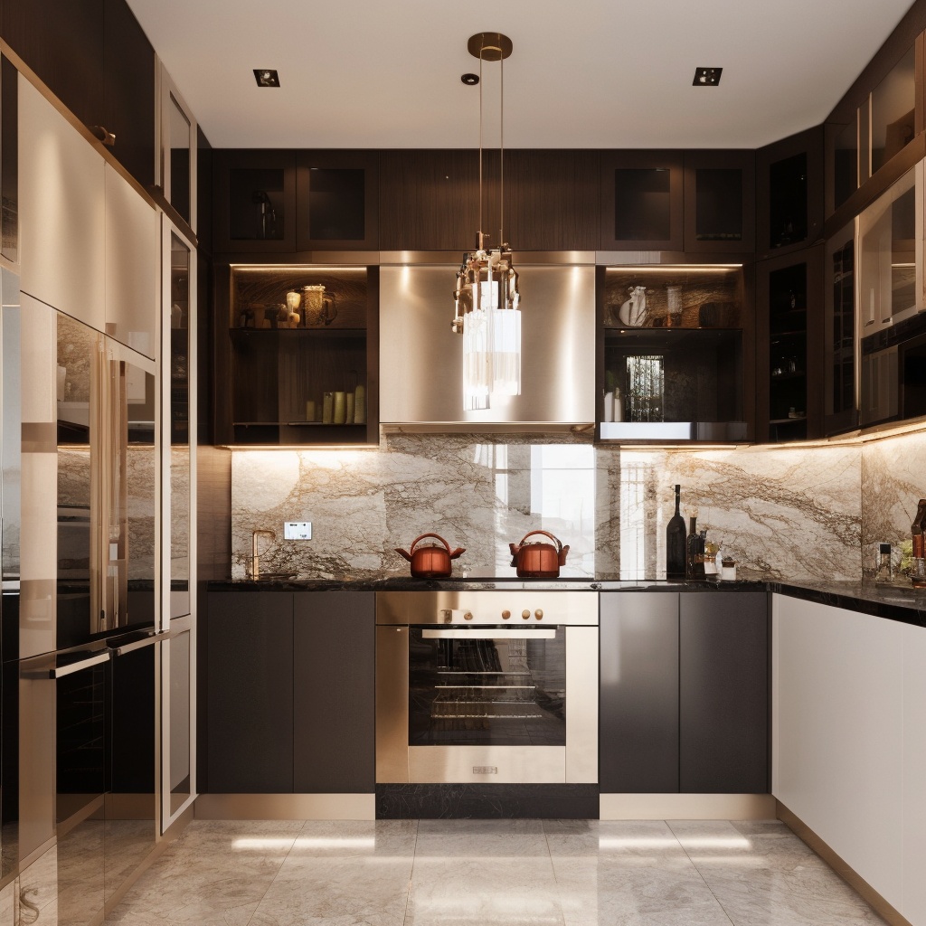 Luxury interior,  interior,  kitchen by Architech1904 on Tensor.Art