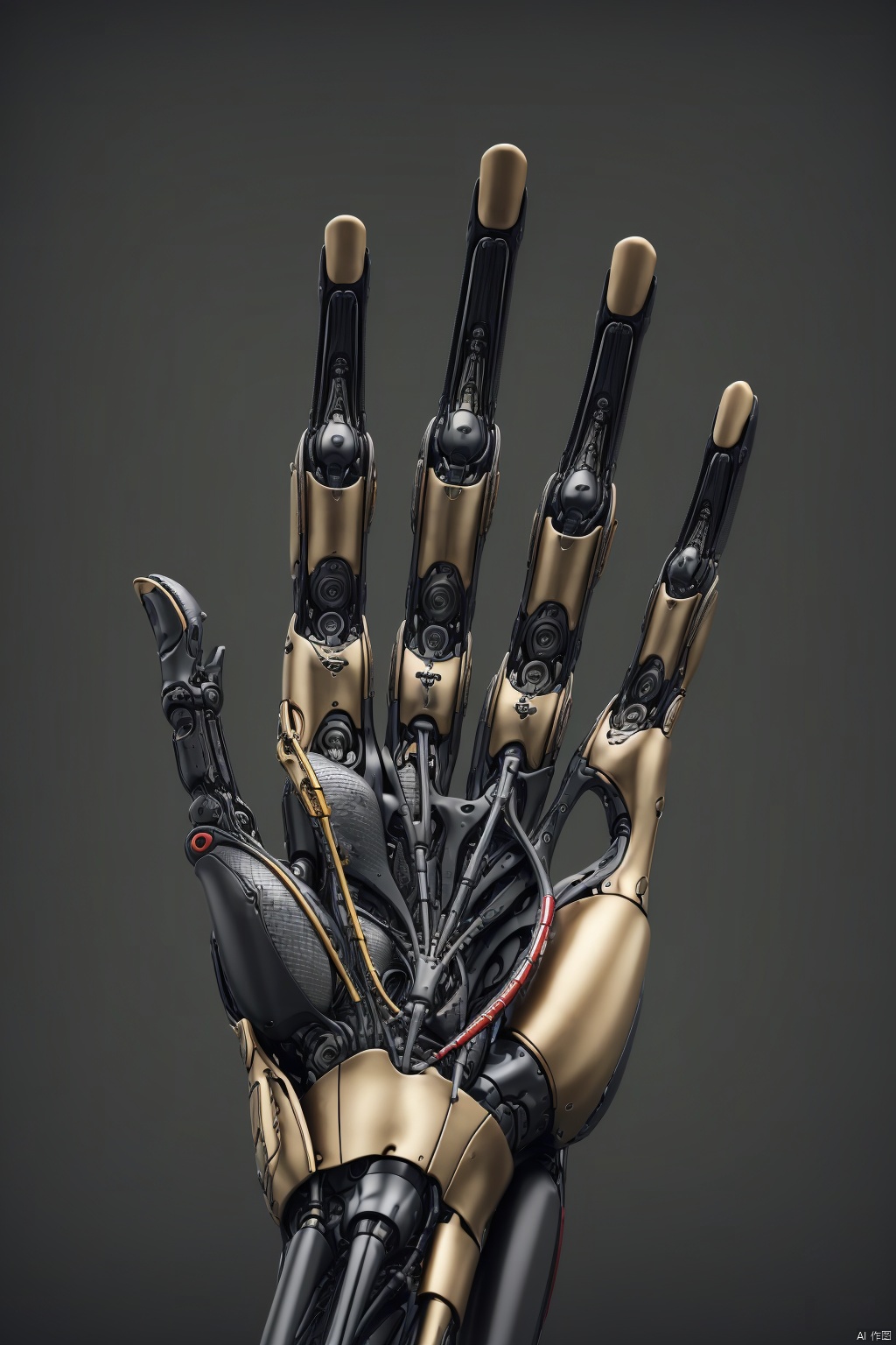 A robot hand, bionic human bone.