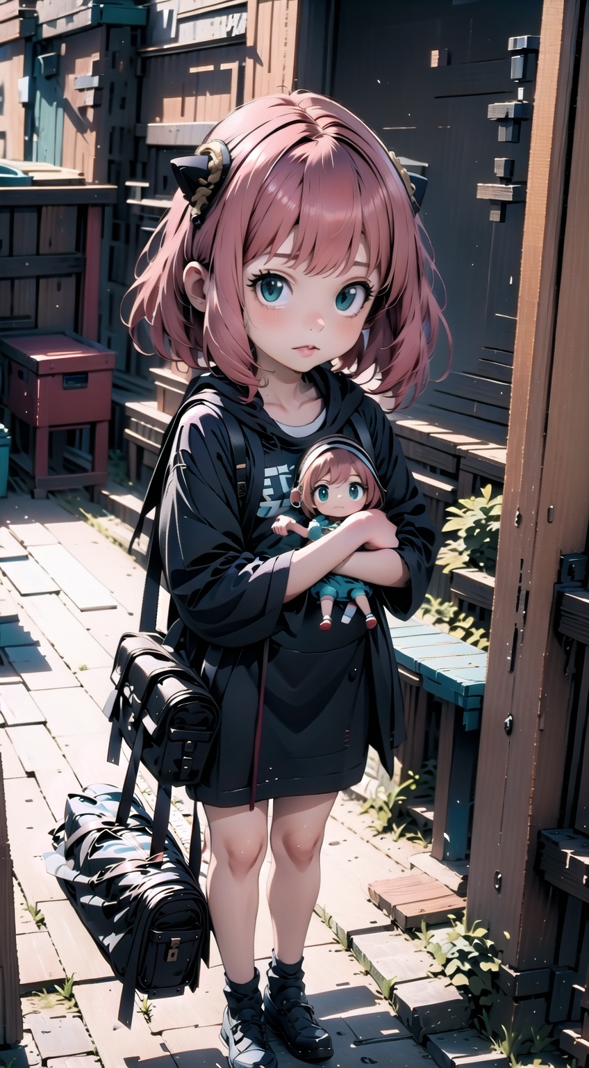 anya holding anya doll on Tensor.Art