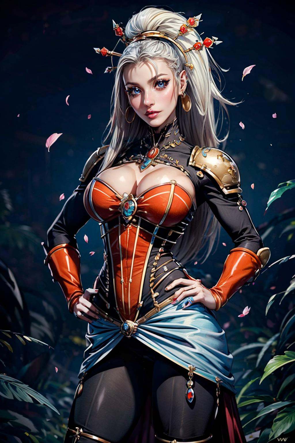 yvraine,  long hair,  jewelry on Tensor.Art