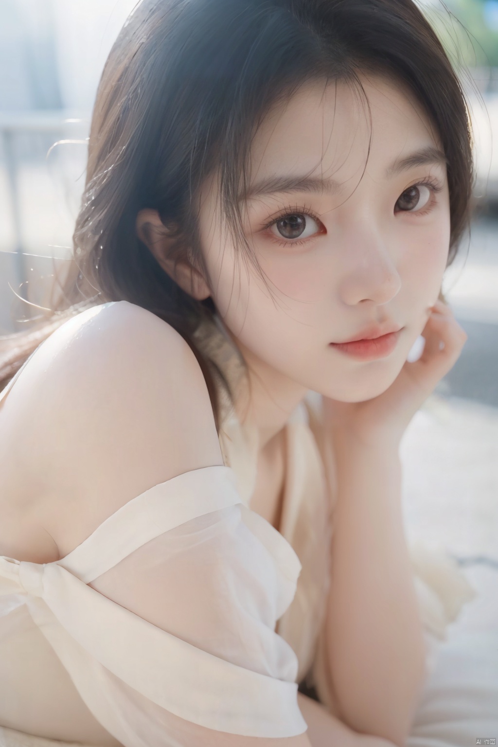 Cute girl,  sweet,  blushing on Tensor.Art