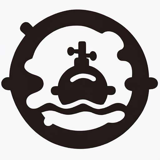 <lora:gmic_bptbv1-000014:1>,93icon\(93ic1\),black and white image of a round submarine in the water,white background and a black and white image of a submarine,solo,simple background,white background,monochrome,no humans,
