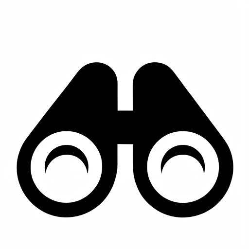 ((( White background, solid color background))),<lora:gmic_bptbv1-000014:1>,93icon\(93ic1\), a pair of binoculars on a white background, solo, simple background, white background, monochrome, no humans, crescent